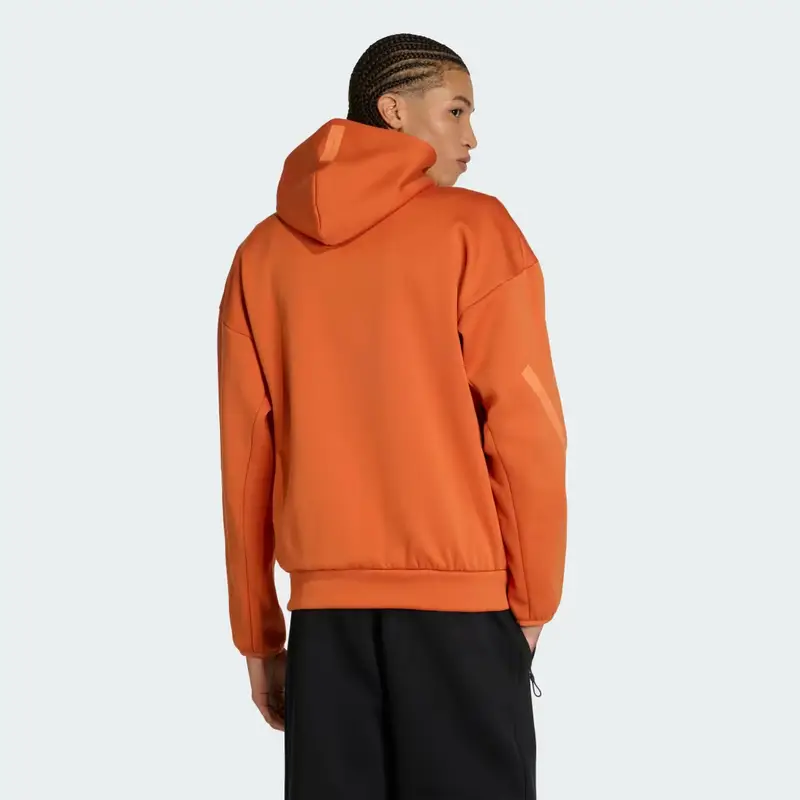 Track jacket New adidas Z.N.E. Full-Zip Hooded Fox Orange miniatura 2