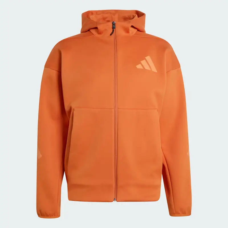 Track jacket New adidas Z.N.E. Full-Zip Hooded Fox Orange miniatura 4