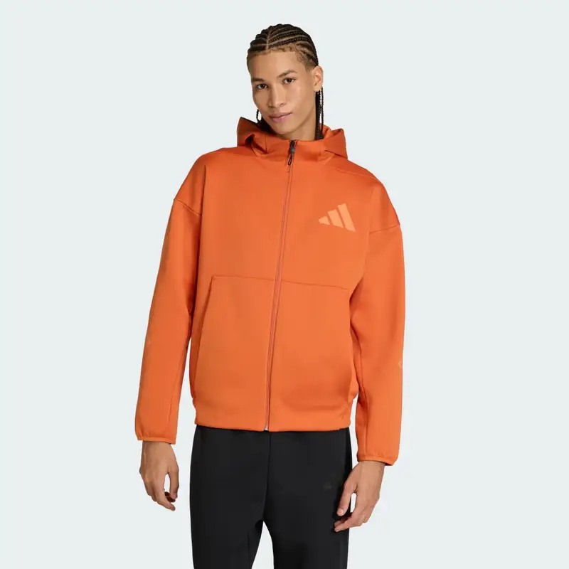 Track jacket New adidas Z.N.E. Full-Zip Hooded Fox Orange