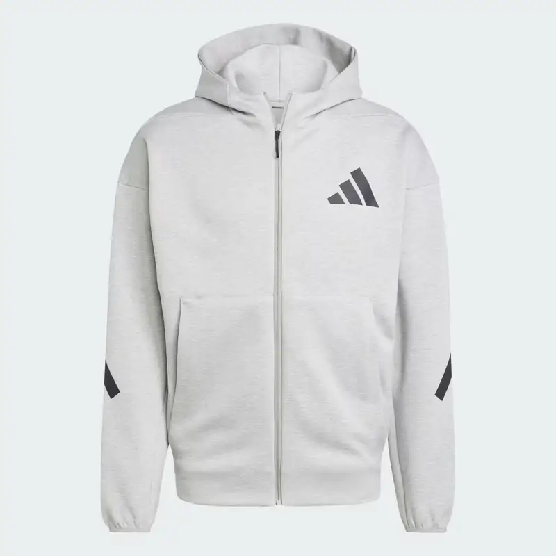 Track jacket New adidas Z.N.E. Full-Zip Hooded Medium Grey Heather miniatura 4