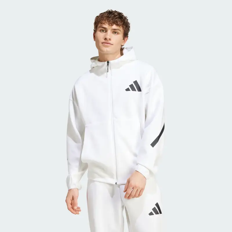 Track jacket New adidas Z.N.E. Full-Zip Hooded White