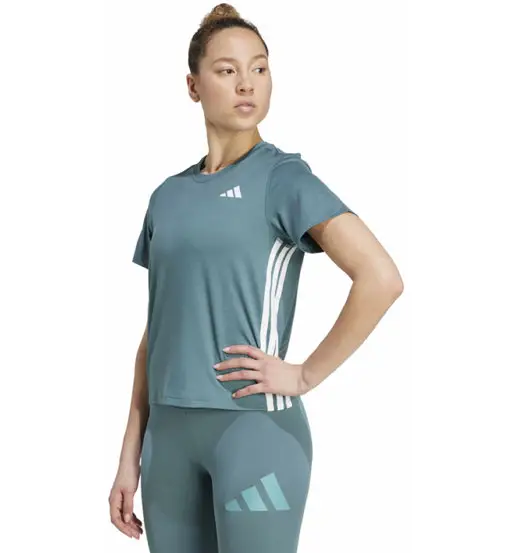 Train Essentials 3 Stripes W - T-shirt - donna Blue