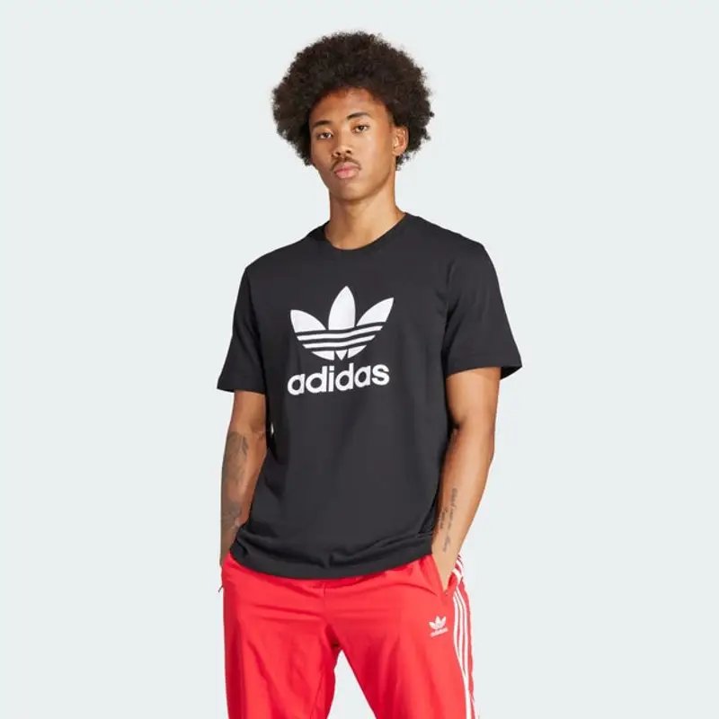 Adidas Trefoil male Magliette - Nero - Jersey di cotone - Foot Locker