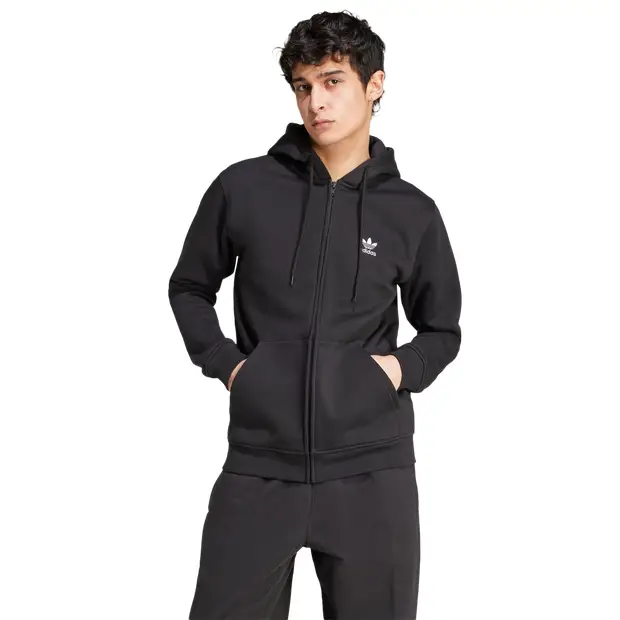 Trefoil Uomo - Felpe con cappuccio Nero - di cotone Black