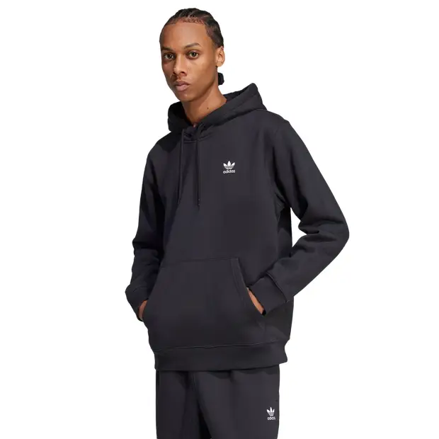 Trefoil Uomo - Felpe con cappuccio Nero - di cotone Black