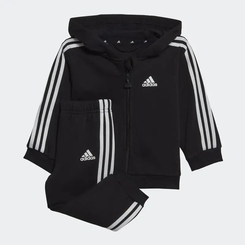 Tuta ADIDAS bambino ginnastica leggera 3 strisce nera da 1 a 5/6 anni | Adidas