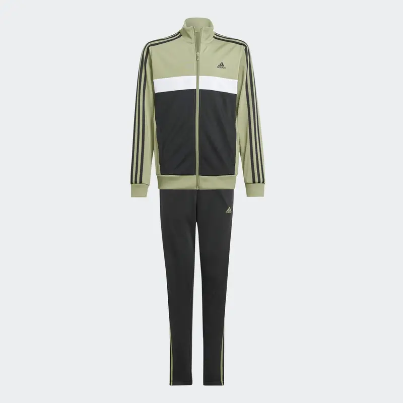 Tuta ADIDAS bambino ginnastica poliestere 3 strisce nero-verde | Adidas