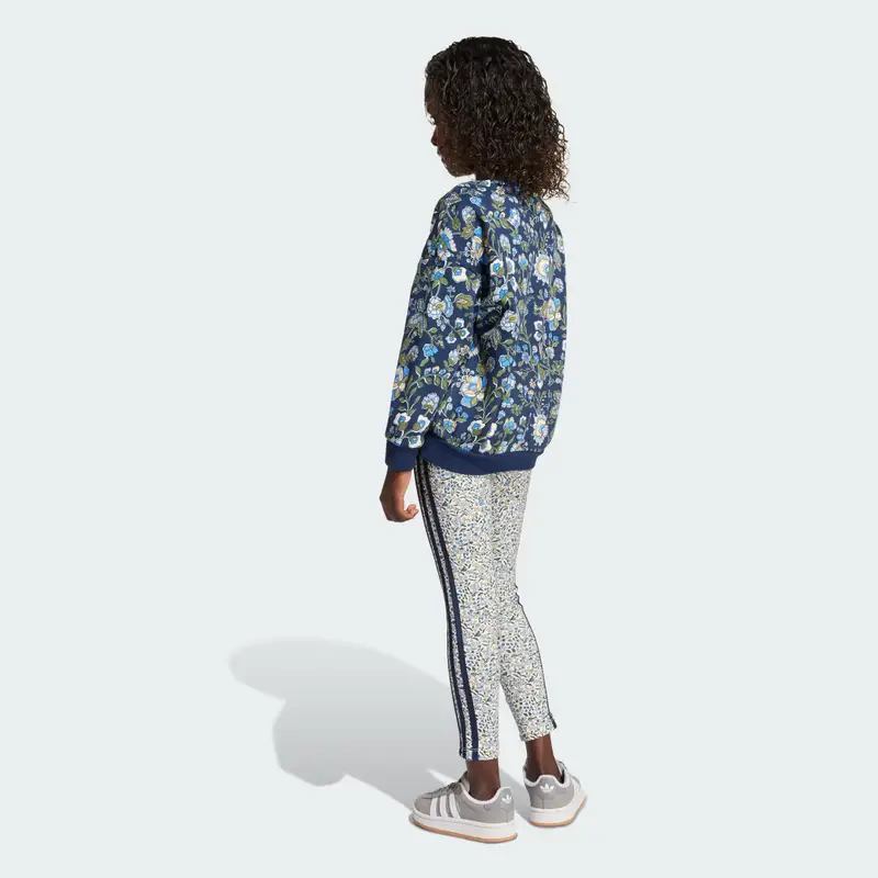 Tuta adidas Originals X Liberty London Crew Kids Night Indigo miniatura 2