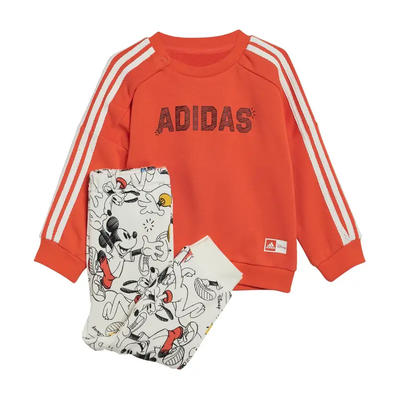 Tuta adidas x Disney Mickey Mouse Crewneck and Jogger | Adidas Rosso scarlatto