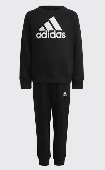 Tuta bambino adidas essentials logo french terry jogger set - nero | Adidas