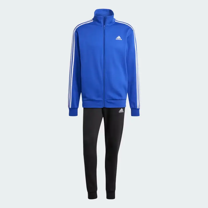 Tuta Basic 3-Stripes Fleece Semi Lucid Blue miniatura 4