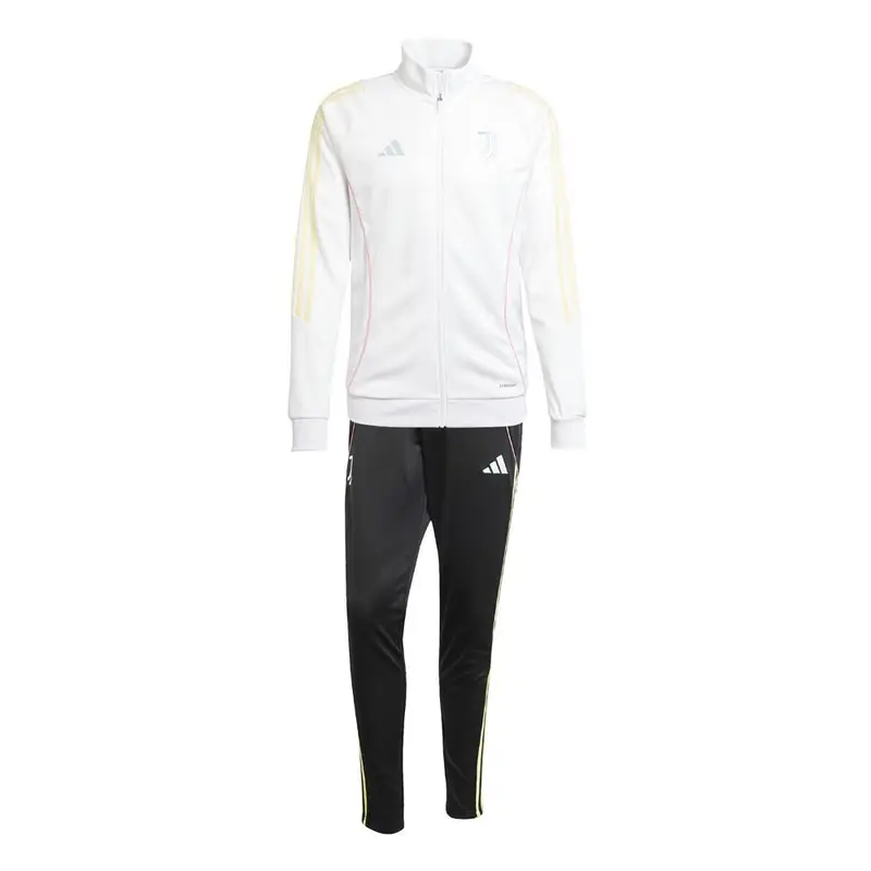 Tuta Calcio Juve Poly Training Bianco Nero Uomo L