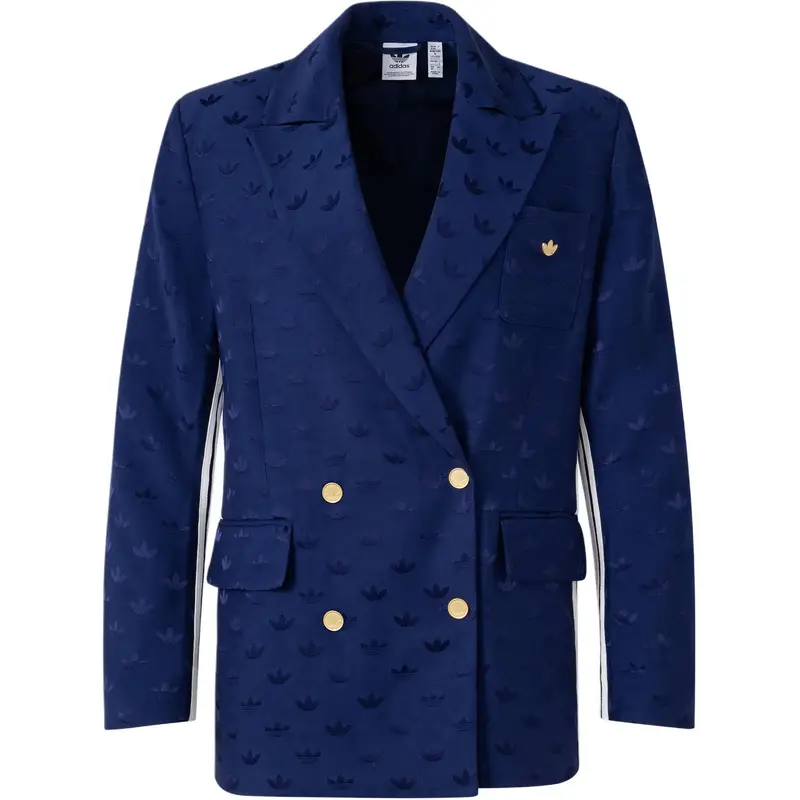 Tuta Casual Adidas Originals Monocolore con Logo Jacquard da Donna Blu Navy IX0935