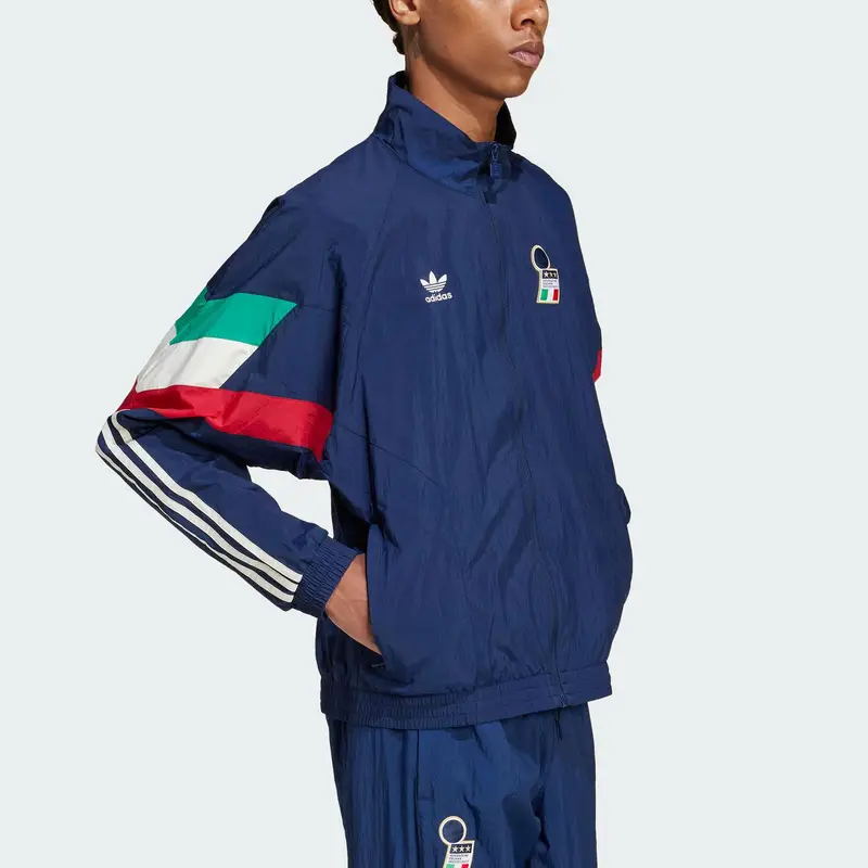 Tuta da Allenamento adidas Originals Italia Blu Notte Uomo Streetwear IY4628 2XL miniatura 3