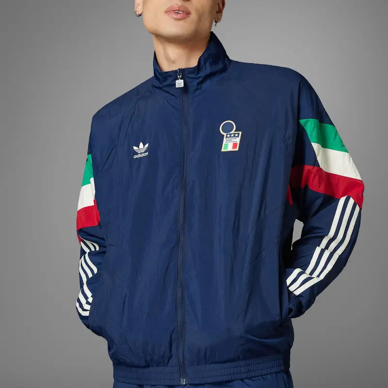 Tuta da Allenamento adidas Originals Italia Blu Notte Uomo Streetwear IY4628 2XL miniatura 4