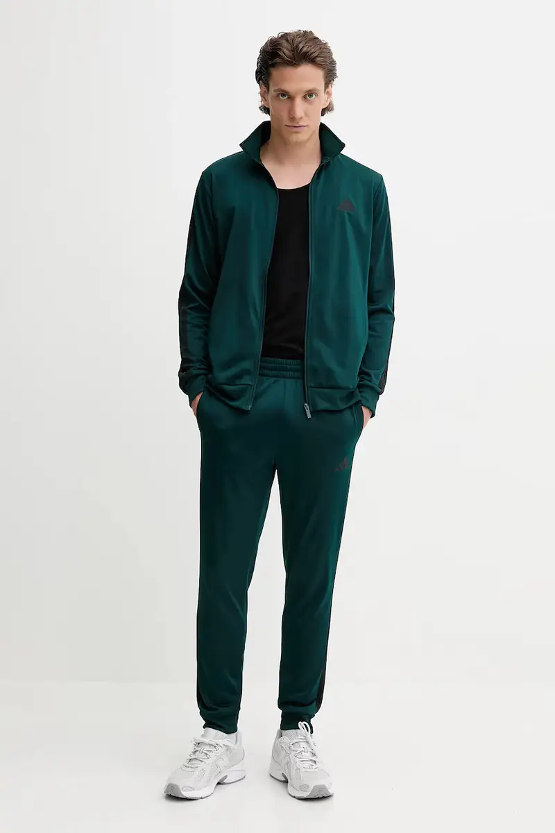 tuta da ginnastica 3-Sripes uomo colore verde JX5502