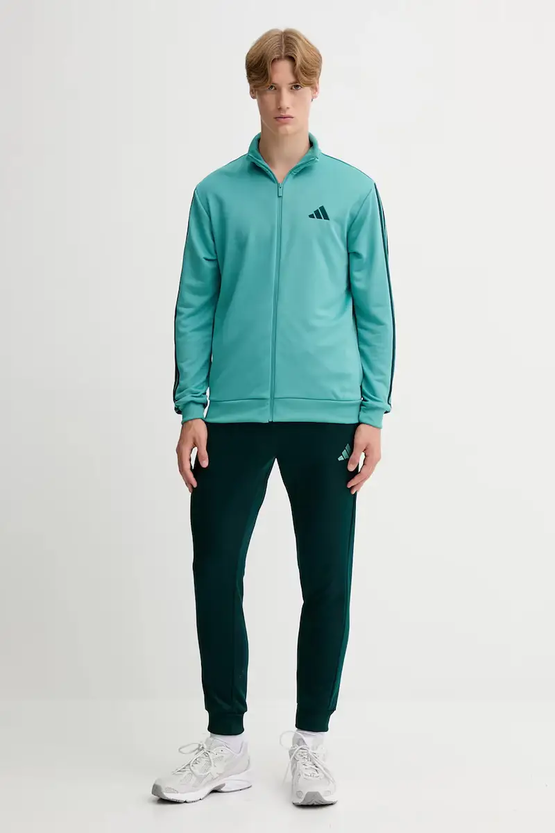 tuta da ginnastica 3-Sripes uomo colore verde JX5518 Turchese