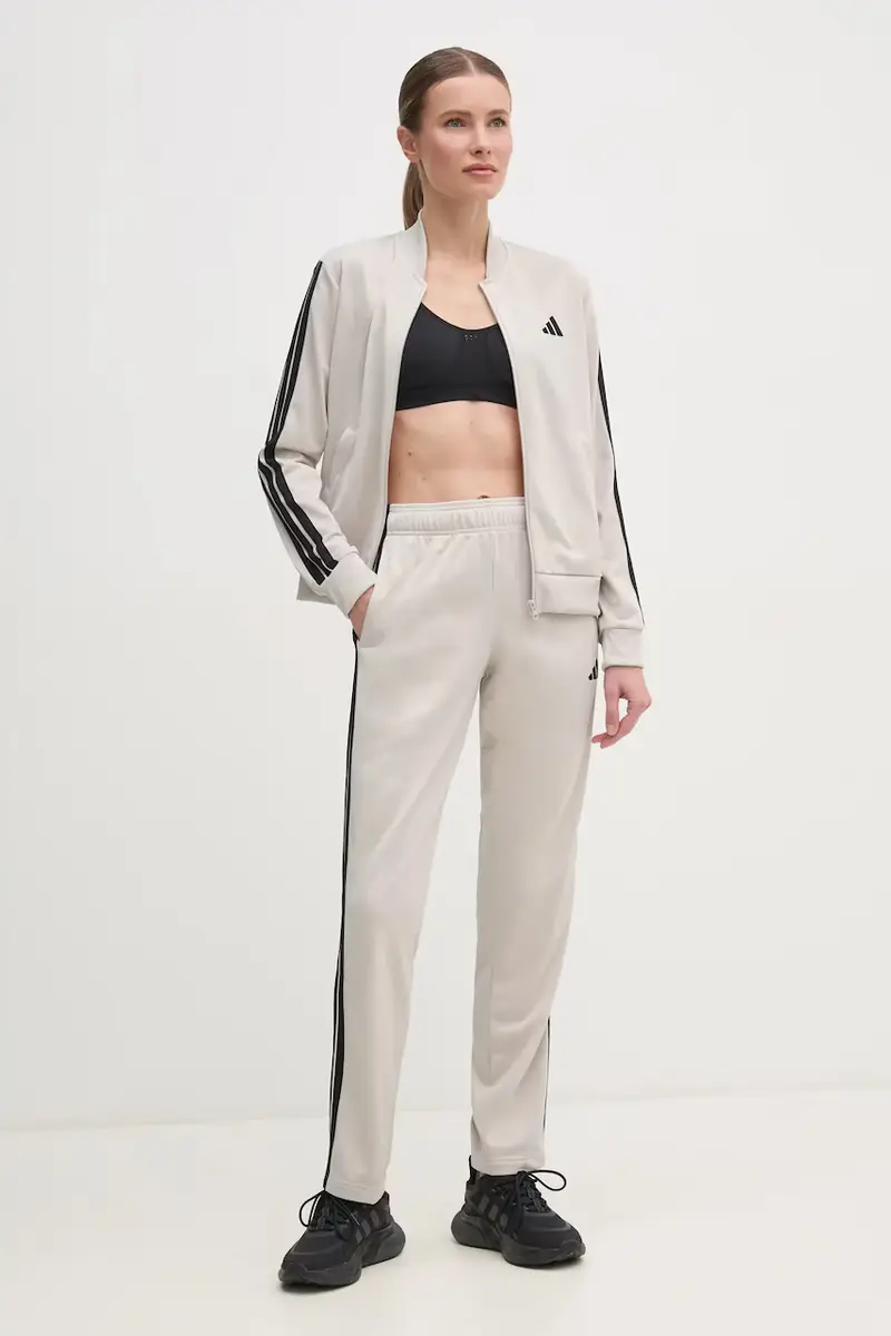 tuta da ginnastica 3-Stripes donna colore beige JY1769