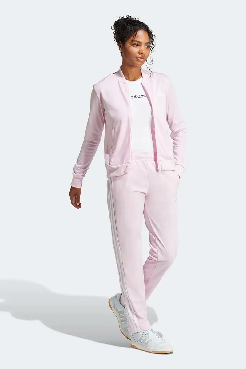 tuta da ginnastica 3-Stripes donna colore rosa JD5437 miniatura 3