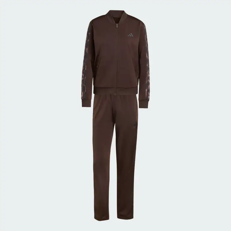 TUTA DA GINNASTICA 3-STRIPES LEOPARD PRINT Aurora Coffee miniatura 4