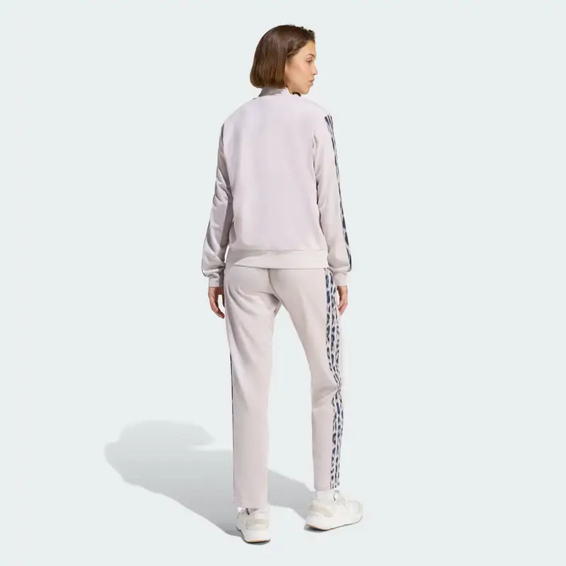 TUTA DA GINNASTICA 3-STRIPES LEOPARD PRINT Ice Purple miniatura 2