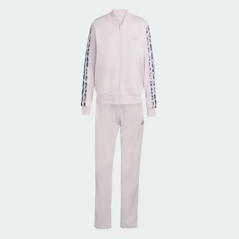 TUTA DA GINNASTICA 3-STRIPES LEOPARD PRINT Ice Purple miniatura 4