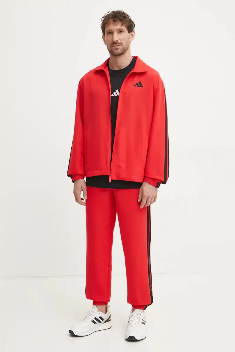 tuta da ginnastica 3-Stripes uomo colore rosso JI8851