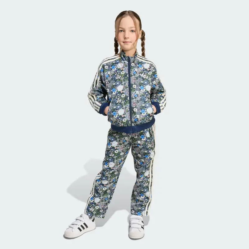 Tuta da ginnastica adidas Originals x Liberty London Firebird per bambini Night Indigo miniatura 3