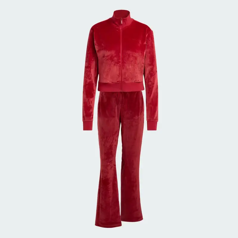 Tuta da ginnastica in velluto Glam Active Maroon miniatura 4