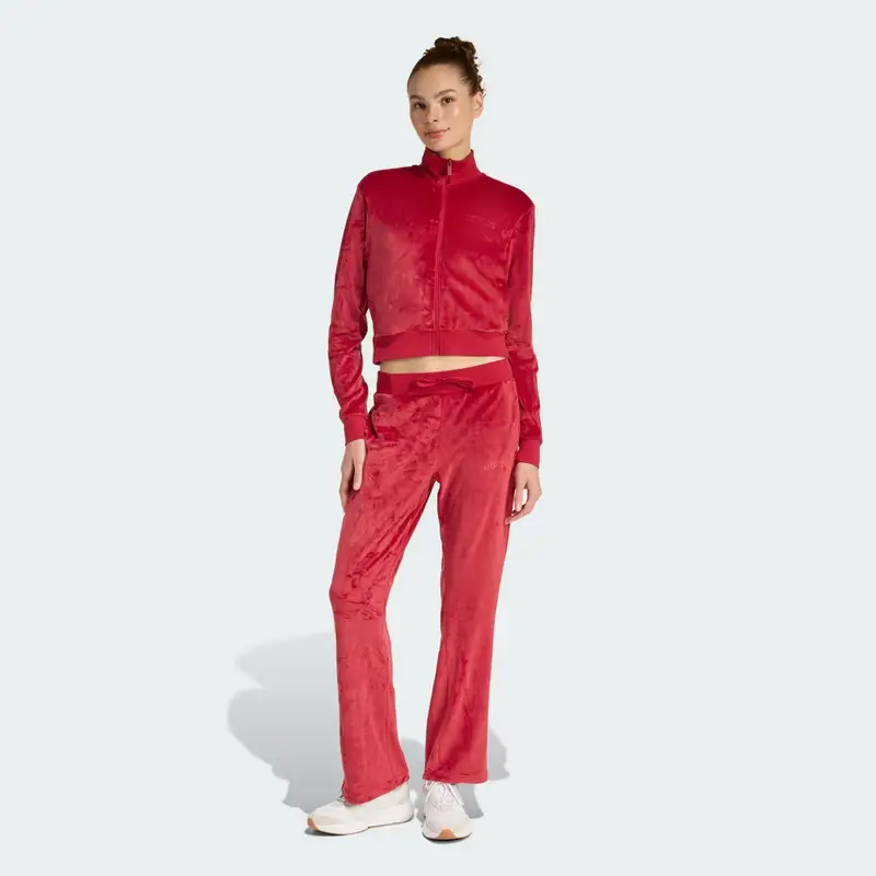Tuta da ginnastica in velluto Glam Active Maroon