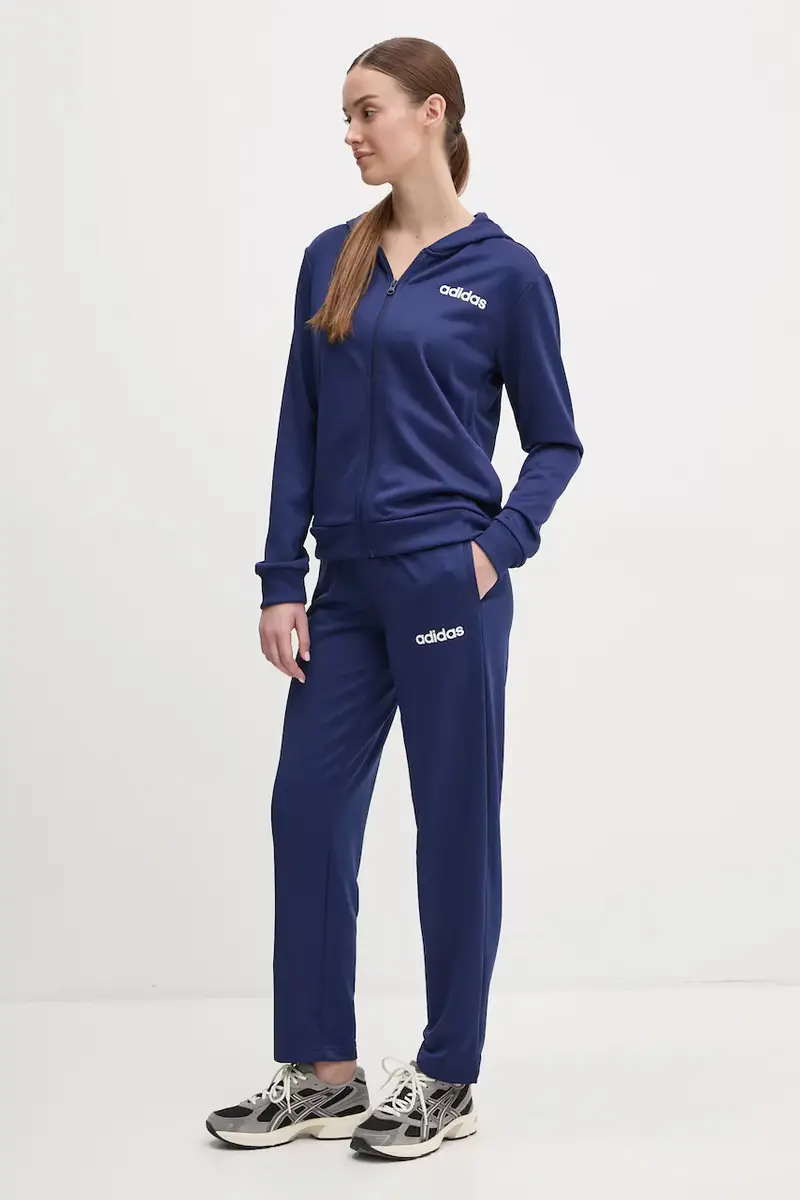 tuta da ginnastica LINEAR TS donna colore blu navy JD2696