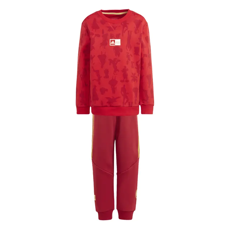 Tuta da ginnastica per bambini adidas Disney 100 Rouge
