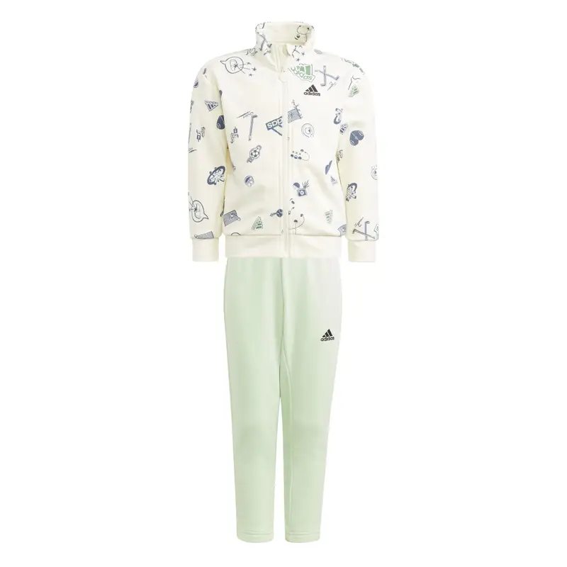 Tuta da ginnastica per bambini adidas Little Kids Brand Love Blanc