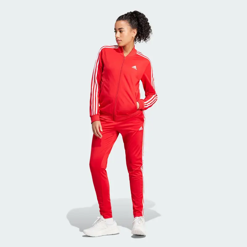 Tuta Essentials 3-Stripes | Adidas Rosso scarlatto