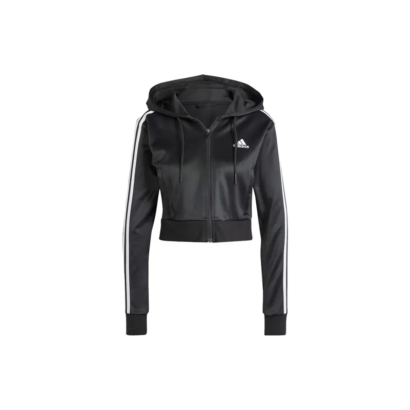 Adidas Tuta Glam Donna Nera con Logo e Cappuccio miniatura 3