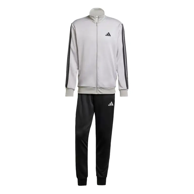 Tuta in pile adidas 3-Stripes Basic Gris