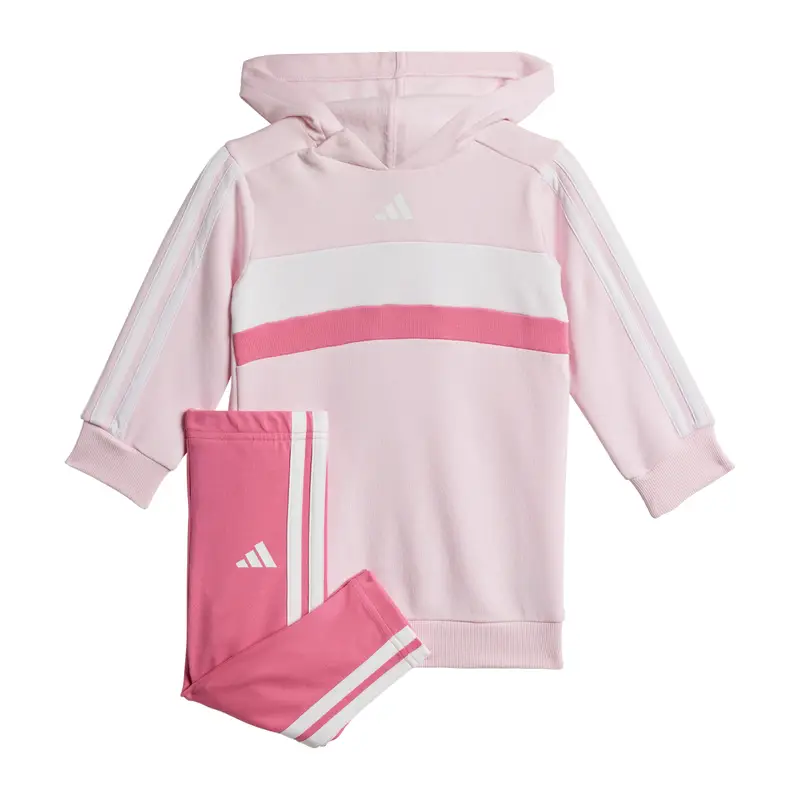Tuta per bambina adidas Essentials Tiberio Stripes Rose
