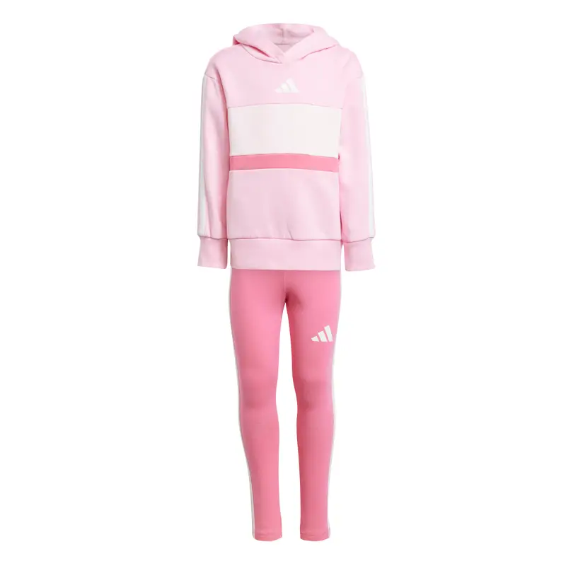 Tuta per bambina adidas Essentials Tiberio Stripes Rose