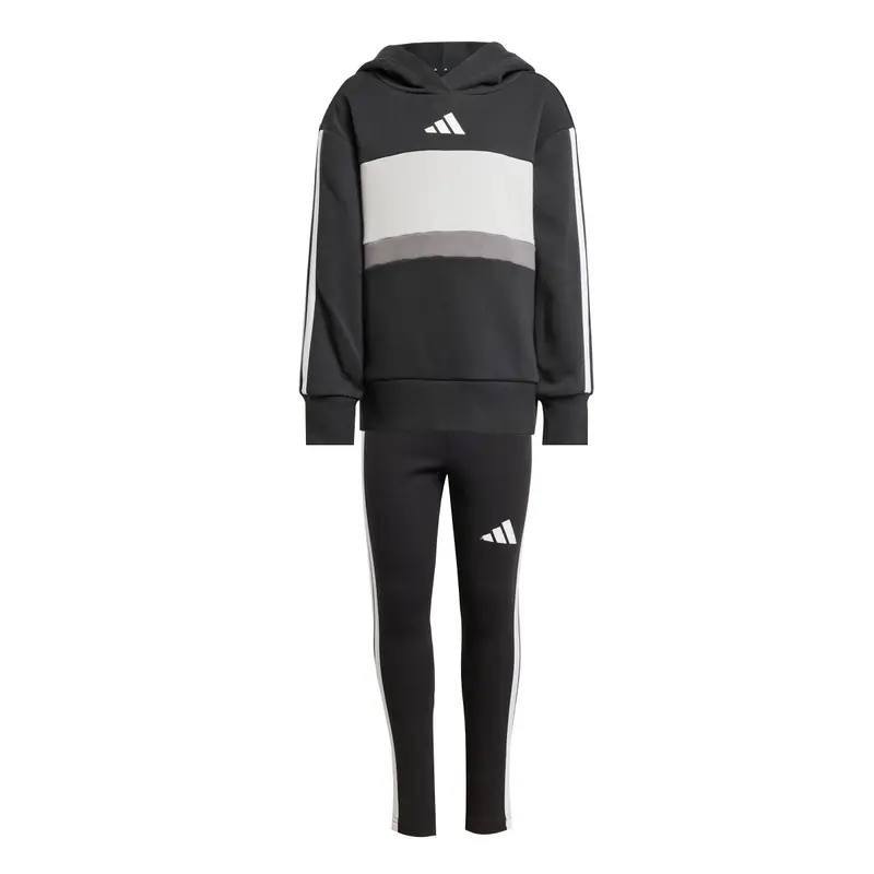 Tuta per bambina adidas Seasonal Essentials Tiberio Stripes Noir