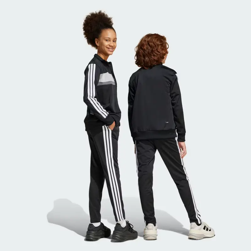 Tuta Seasonal Essentials Tiberio 3-Stripes Tricot Junior Black miniatura 3