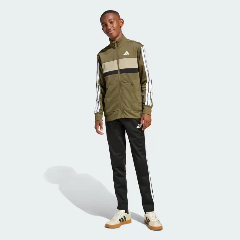 Tuta Seasonal Essentials Tiberio 3-Stripes Tricot Junior Olive Strata