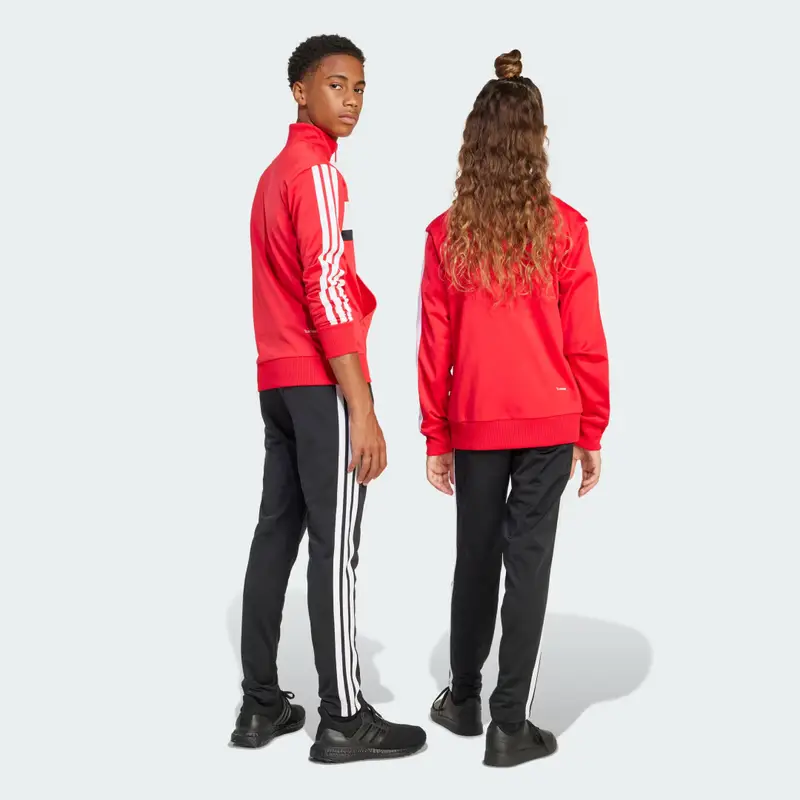 Tuta Seasonal Essentials Tiberio 3-Stripes Tricot Junior Pure Ruby miniatura 3