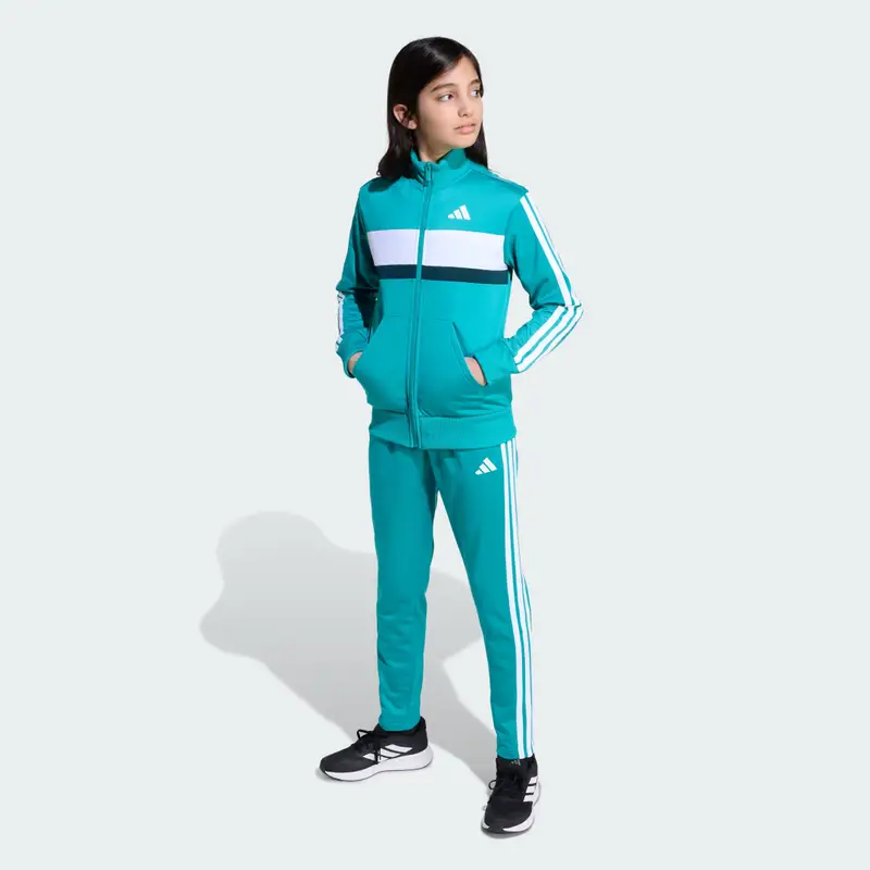 Tuta Seasonal Essentials Tiberio 3-Stripes Tricot Junior Pure Teal