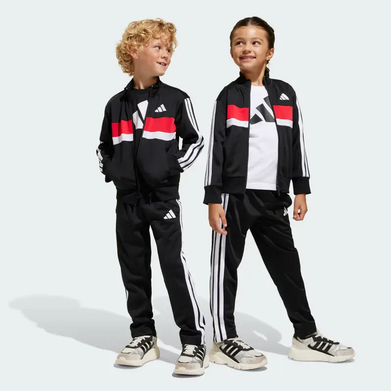 Tuta Seasonal Essentials Tiberio 3-Stripes Tricot Kids Black