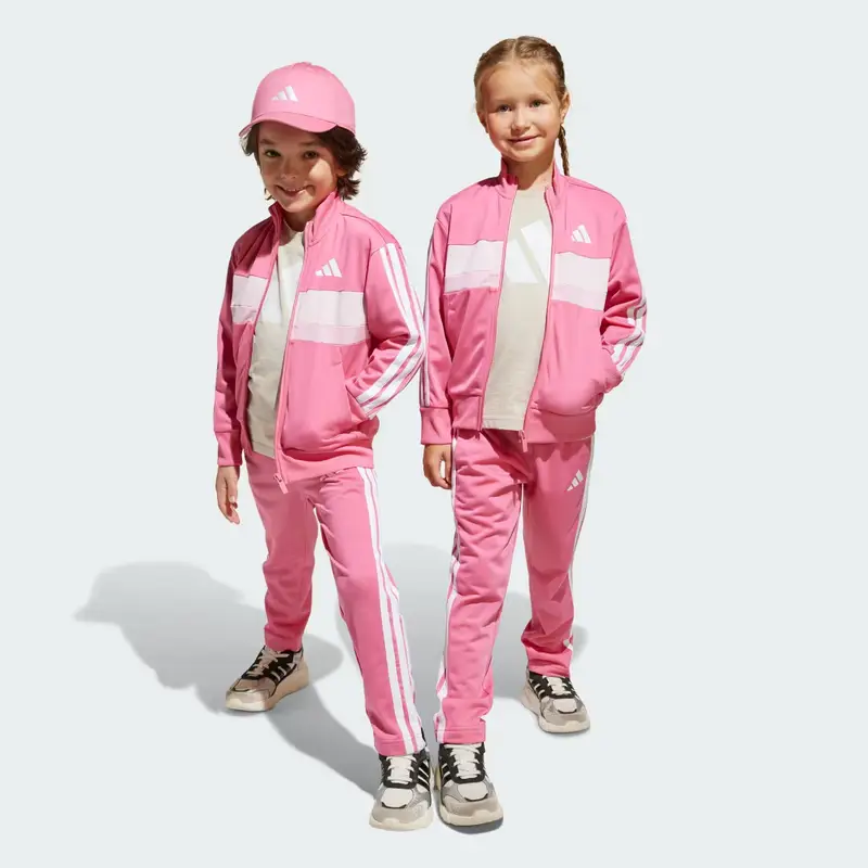 Tuta Seasonal Essentials Tiberio 3-Stripes Tricot Kids Pink Fusion miniatura 2