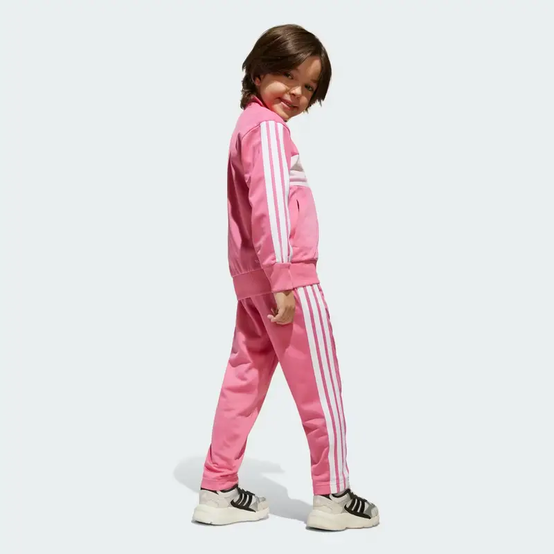 Tuta Seasonal Essentials Tiberio 3-Stripes Tricot Kids Pink Fusion miniatura 3