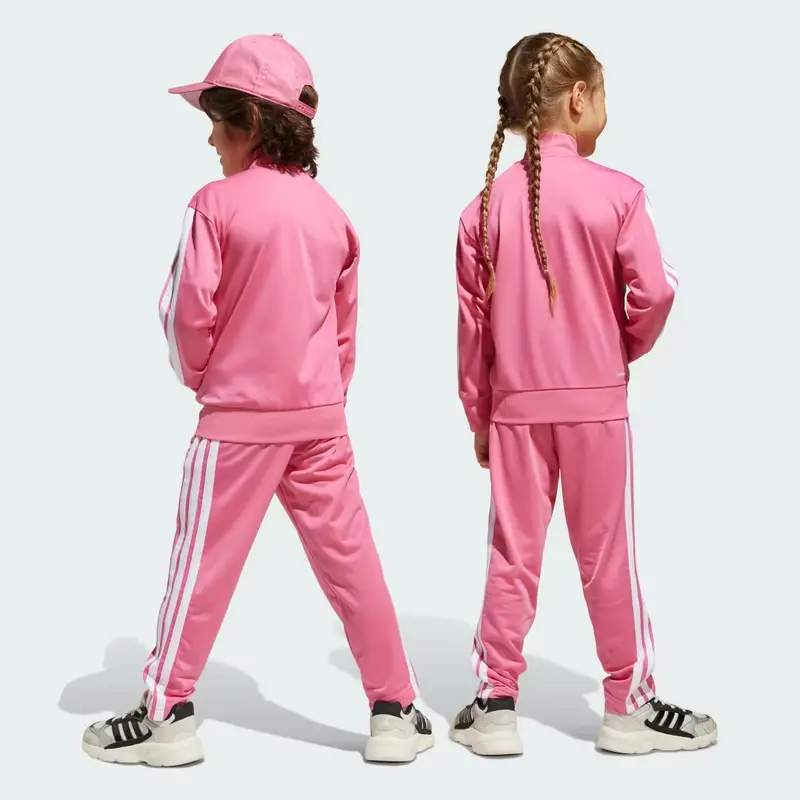 Tuta Seasonal Essentials Tiberio 3-Stripes Tricot Kids Pink Fusion miniatura 4