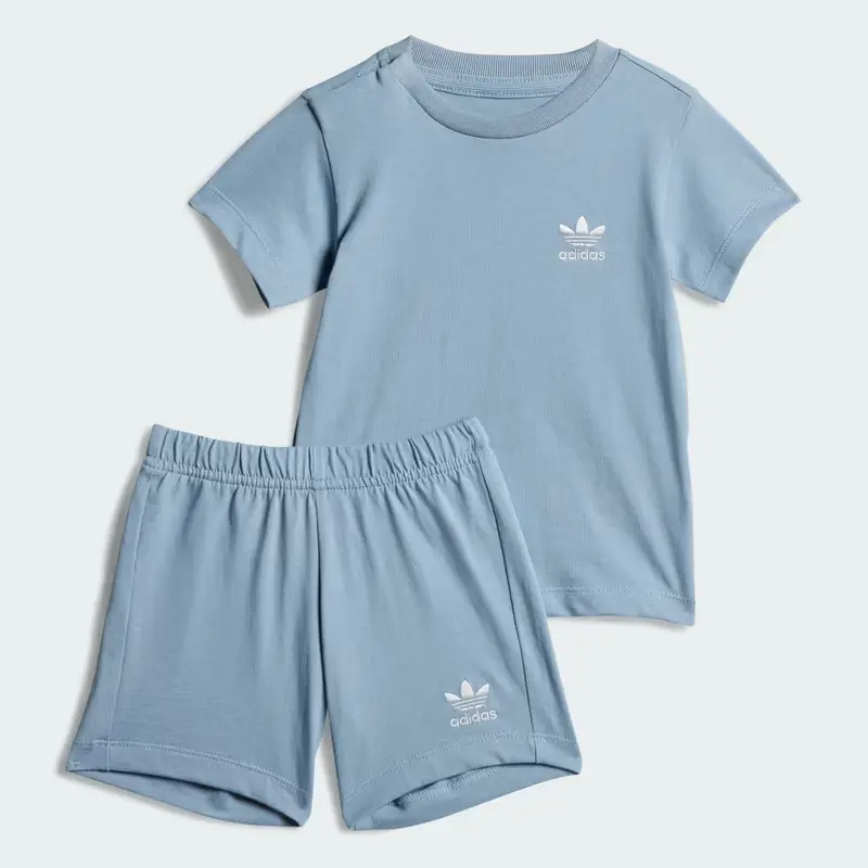 Tuta Shorts Tee Infant Tactile Blue