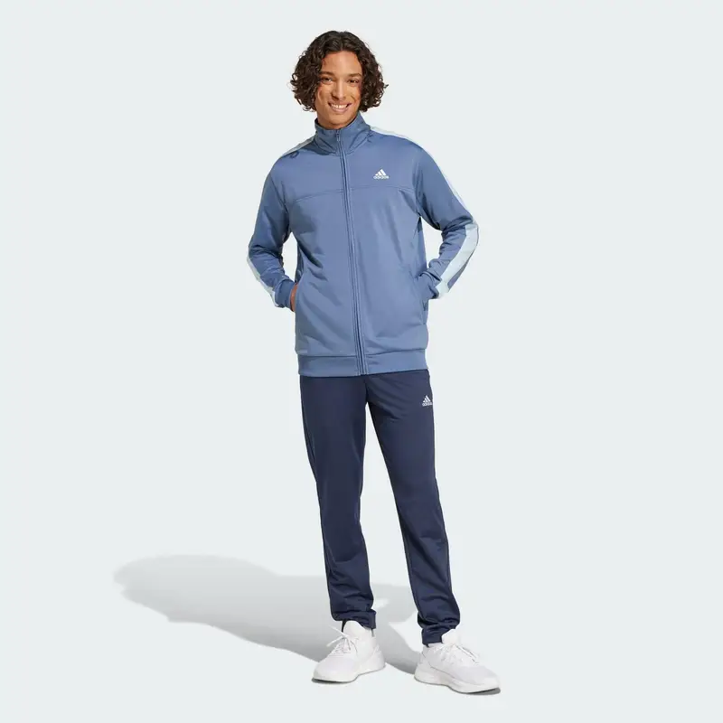 Tuta Sportswear Small Logo Tricot Colorblock | Adidas Blu baltico