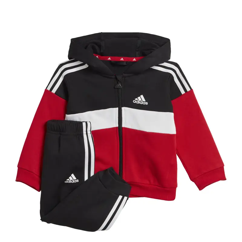 Tuta Tiberio Stripes Colorblock Fleece Infant | Adidas Nero